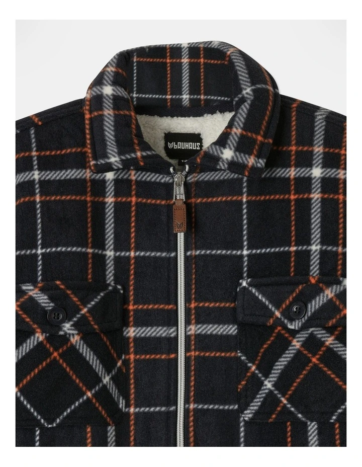 Polar Fleece Shacket in Navy