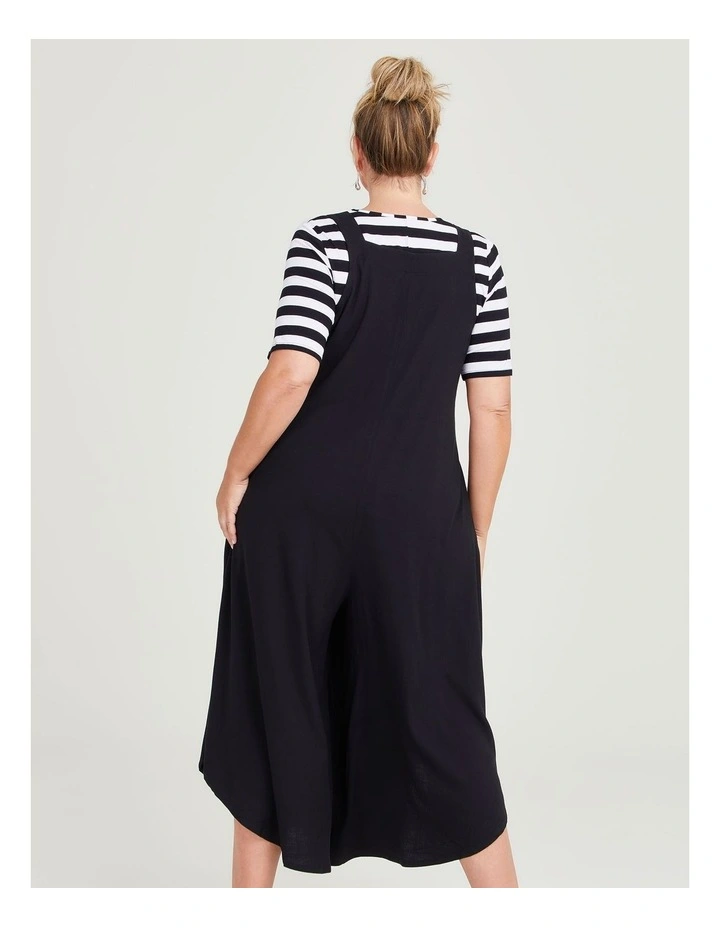 Summer Pinafore Jumpsuit in Black