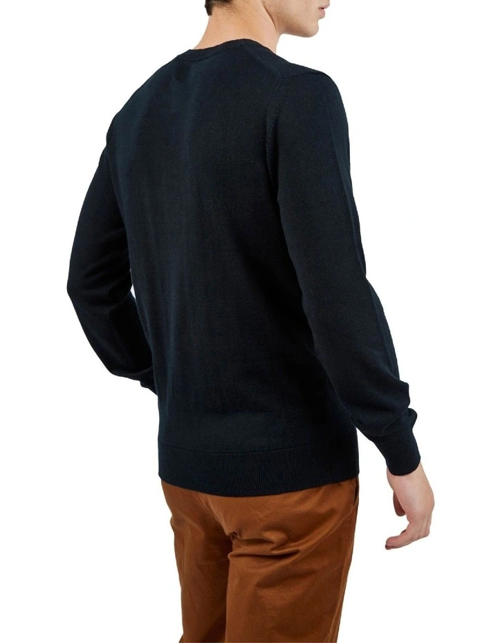 Signature Merino Crew Knit Black