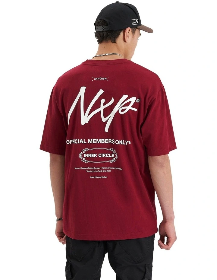 Arcade Heavy Oversized Tee in Red