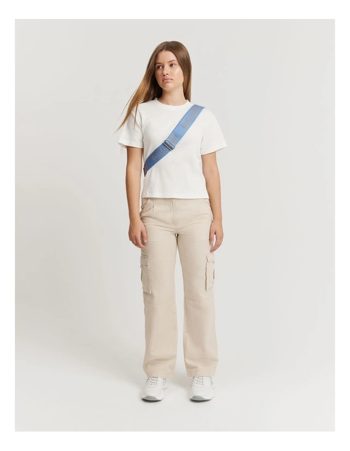 Teen Recycled Cotton Relaxed Rib T-shirt in Marshmallow