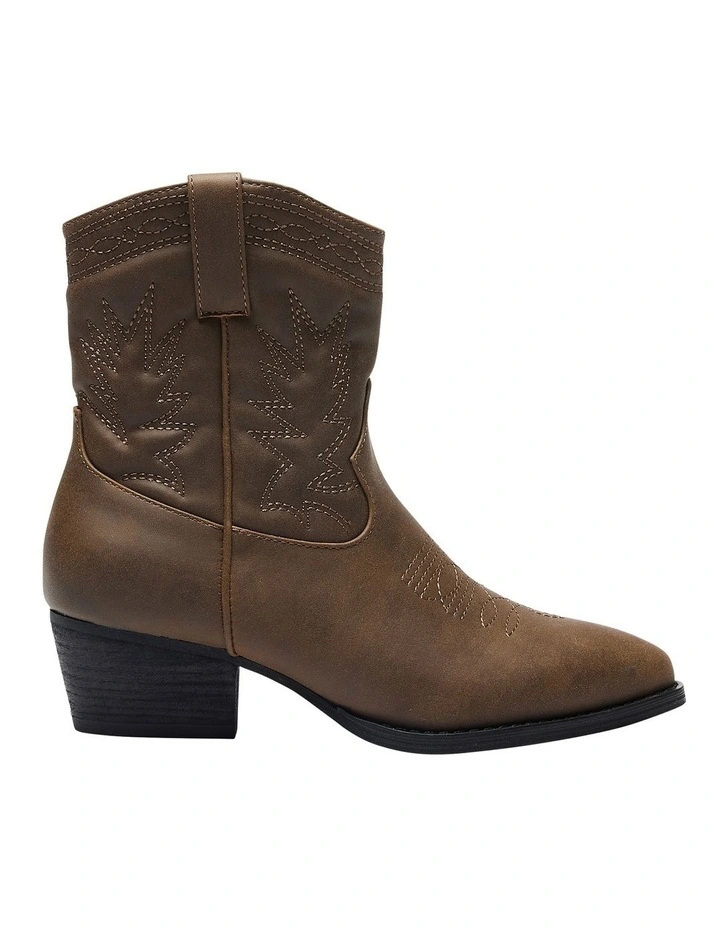 Texas Western Boots in Brown Smooth