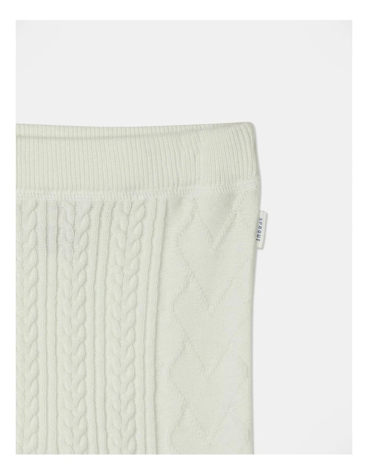 Cable Knit Legging in Cream