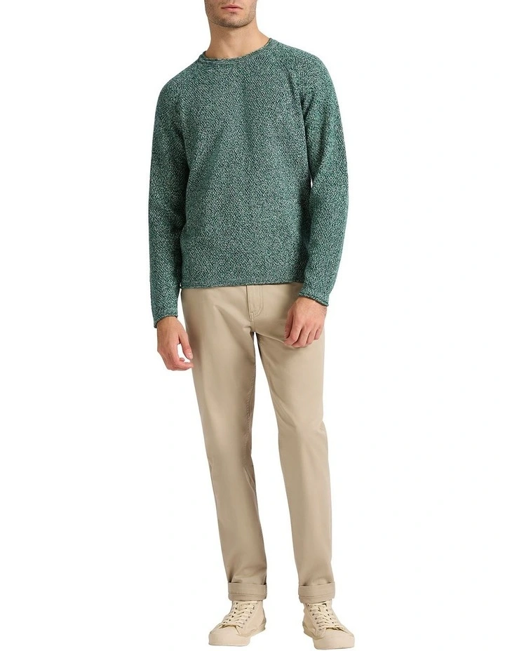 Jack Melange Knit Sweater in Frosty Spruce