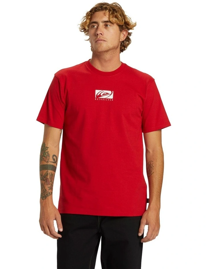 Cropped Oversized Short Sleeve T-Shirt in Salsa