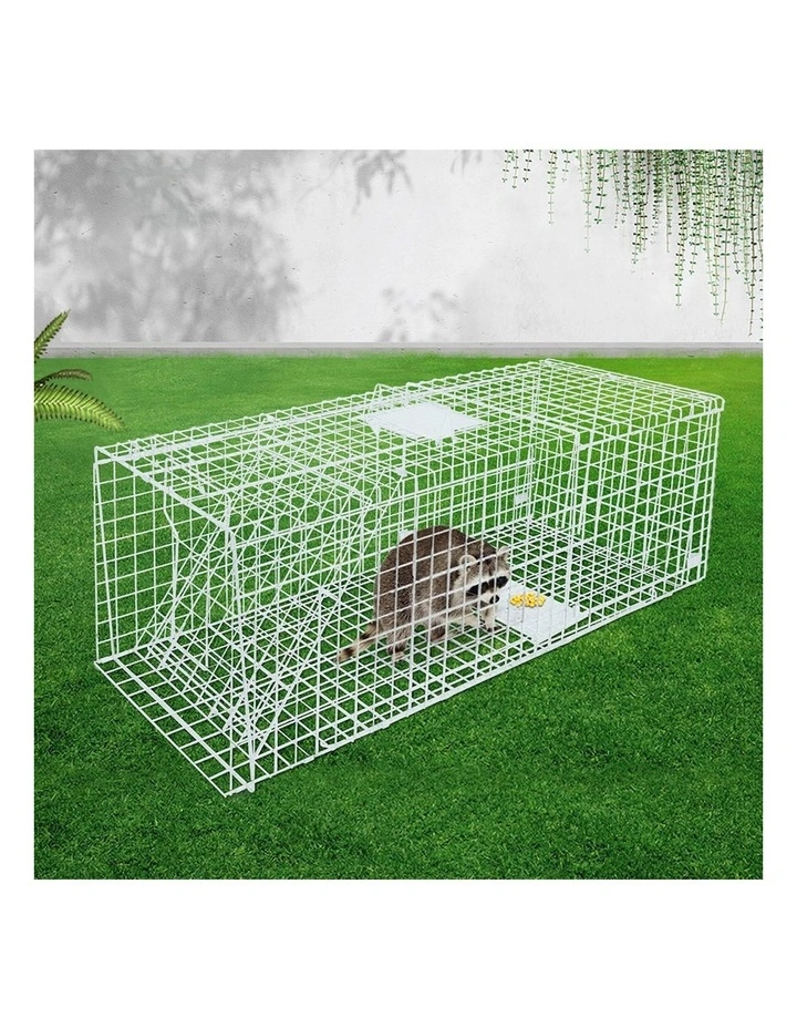 Animal Trap Cage XXXL 155x50x53cm in Silver
