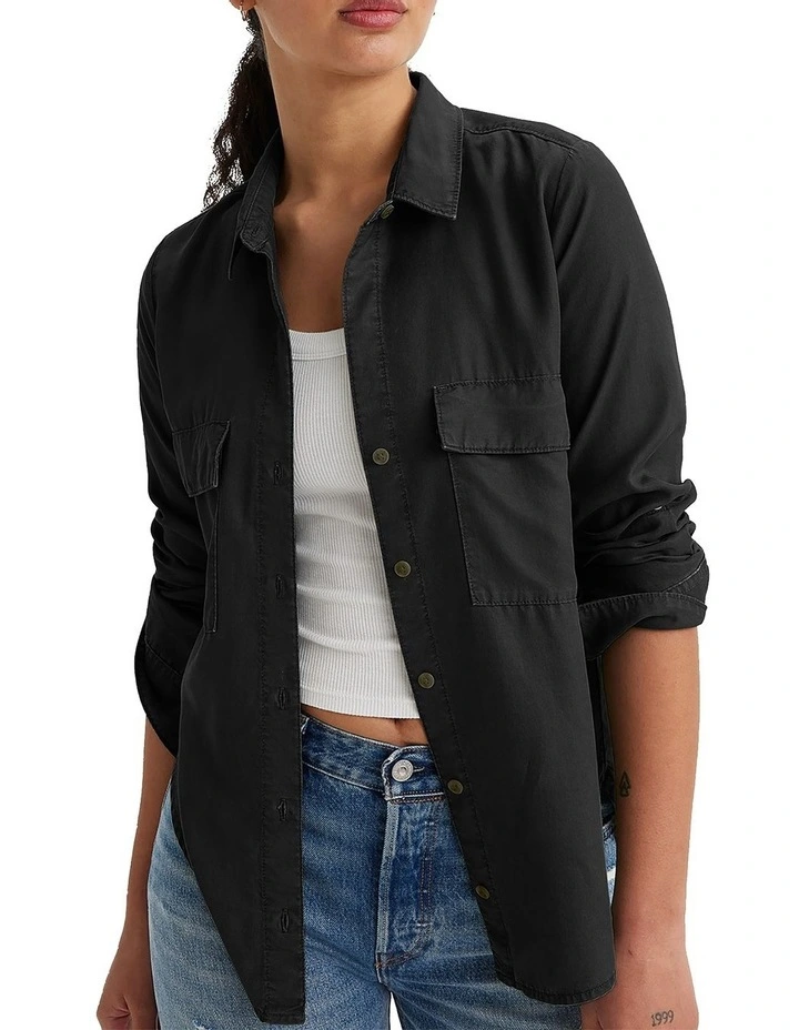 Doreen Utility Shirt in Caviar