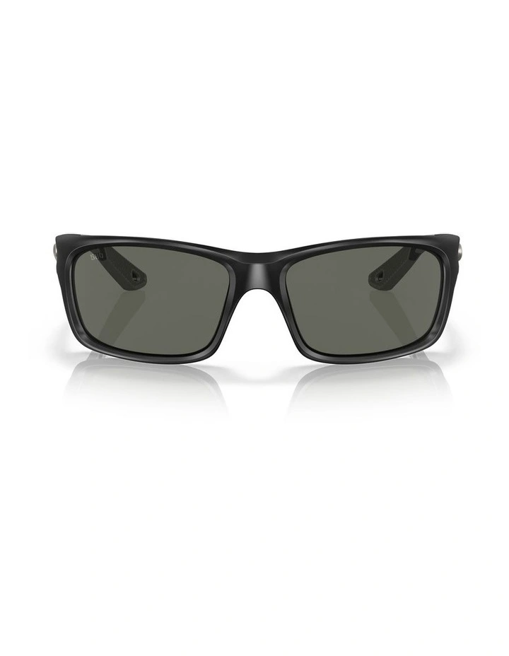Jose Pro Grey Polarised Sunglasses in Matte Black