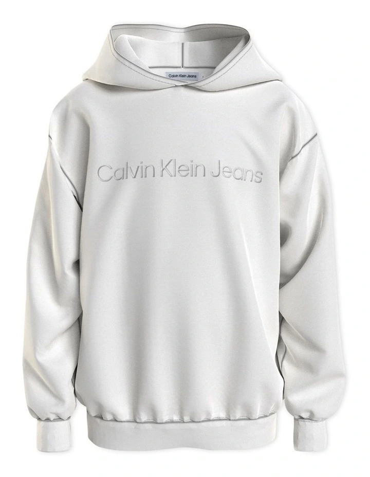 3D Embroidery Hoodie in Grey