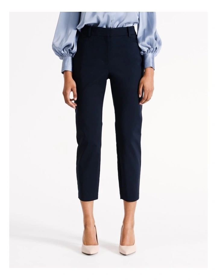 Organic Cotton Sateen Pant in Navy