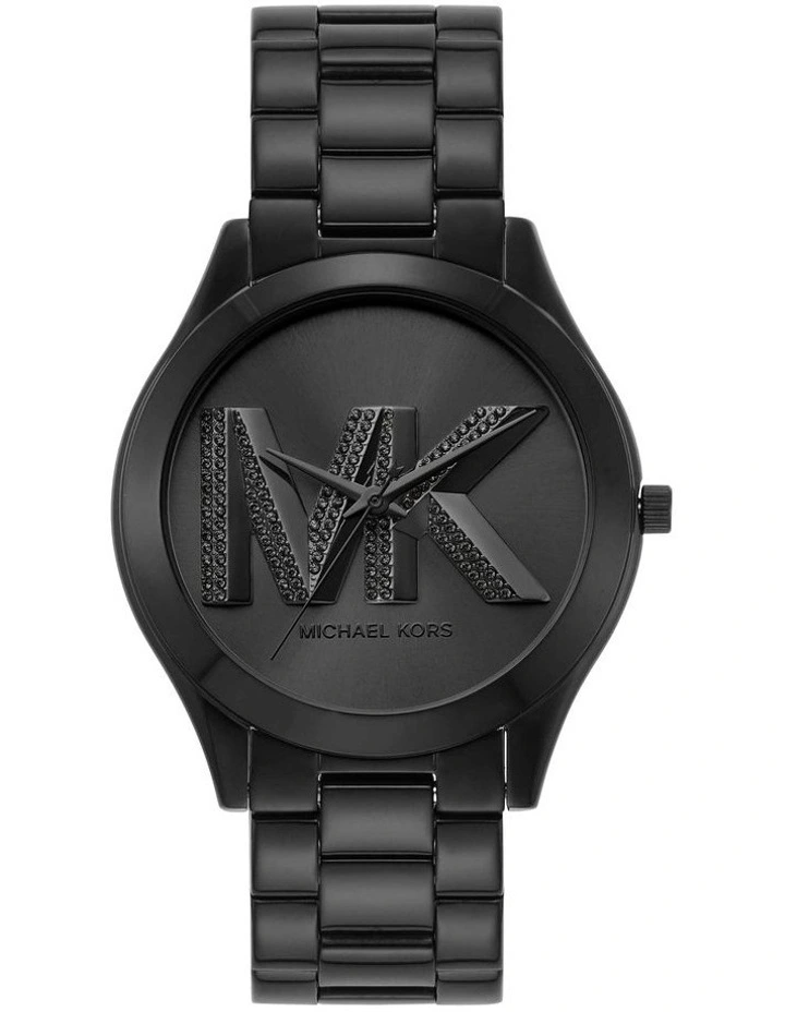 Slim Runway Stainless Steel Watch in Black