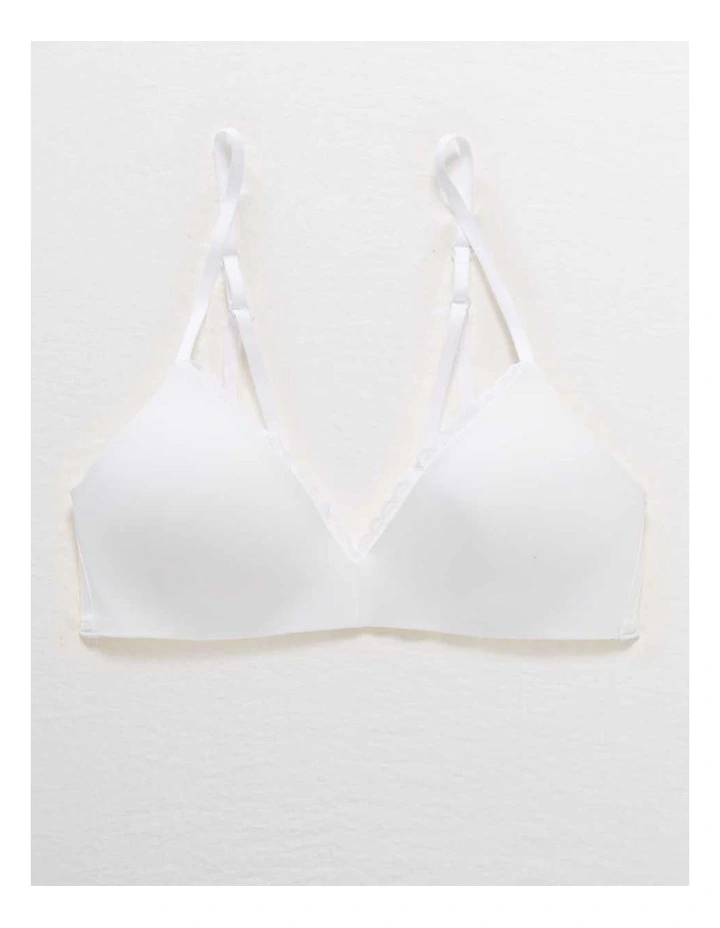 Real Happy Wireless Lightly Lined Bra in White