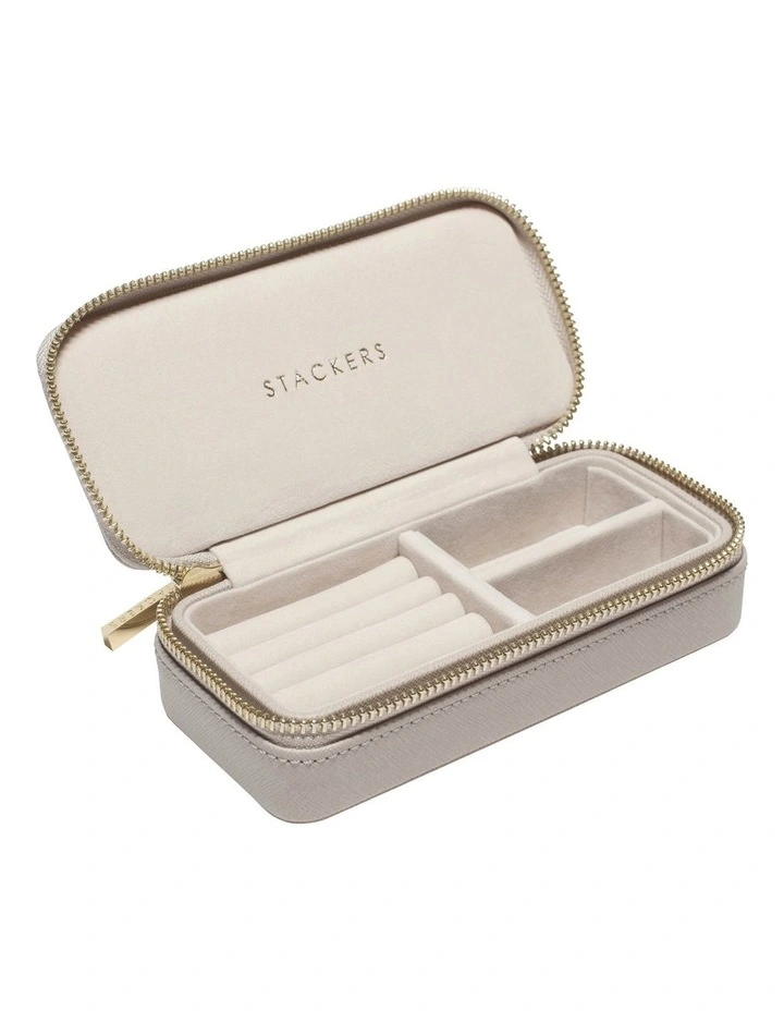 Medium Travel Case Taupe Jewellery Box