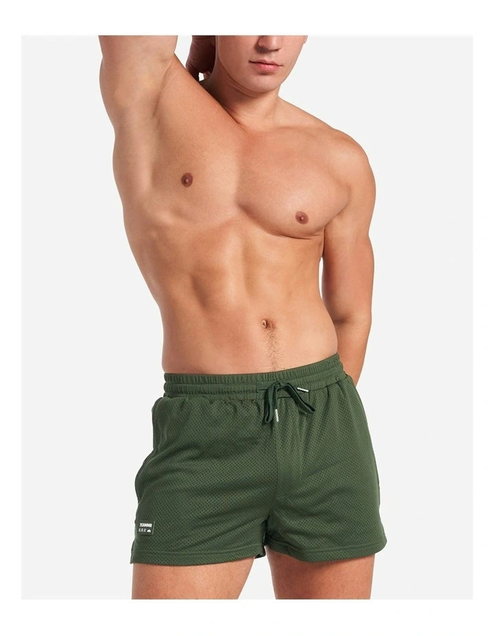 S.S.C. Mesh 3 Short in Forest Green