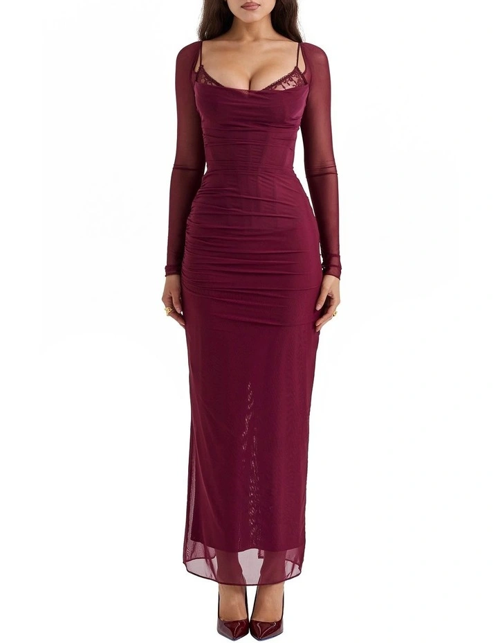 'Katarina' Maxi Dress in Wine