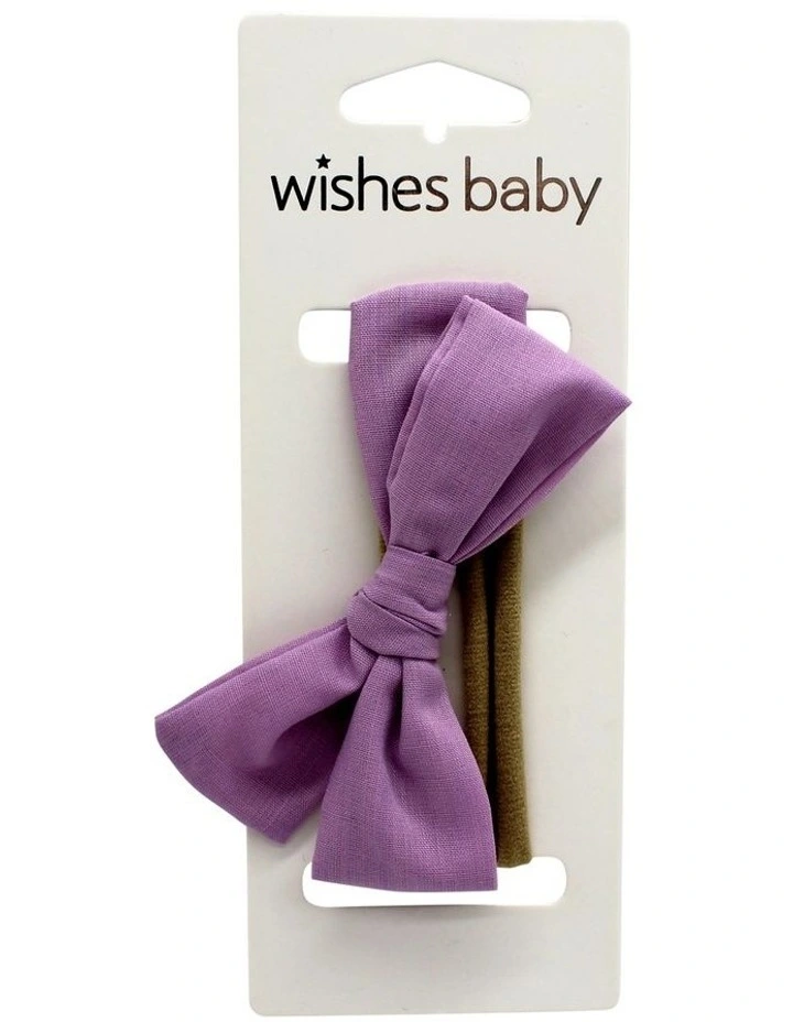 Basic Cotton Bow in Purple