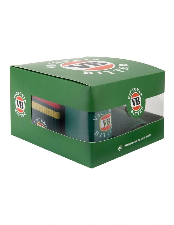Sock And Cap Stubby Gift Box in Green