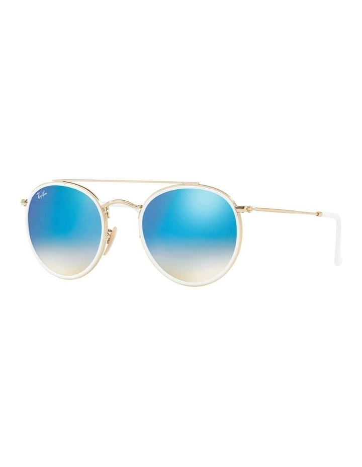Round Double Bridge Gold RB3647N Sunglasses