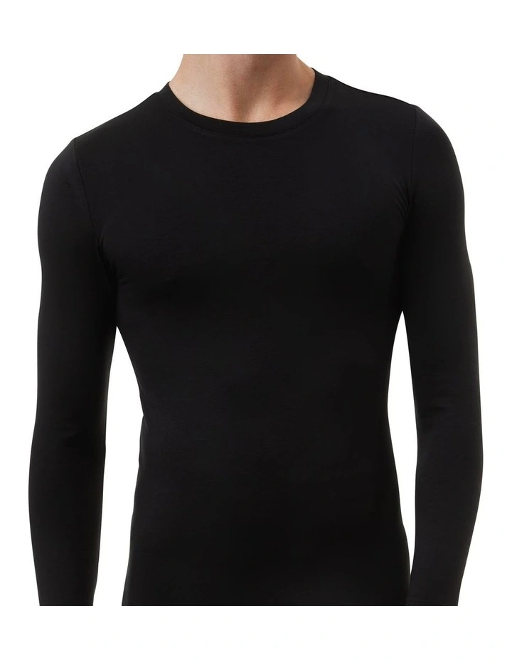Heat Bods Long Sleeve Retention Thermal Top in Black
