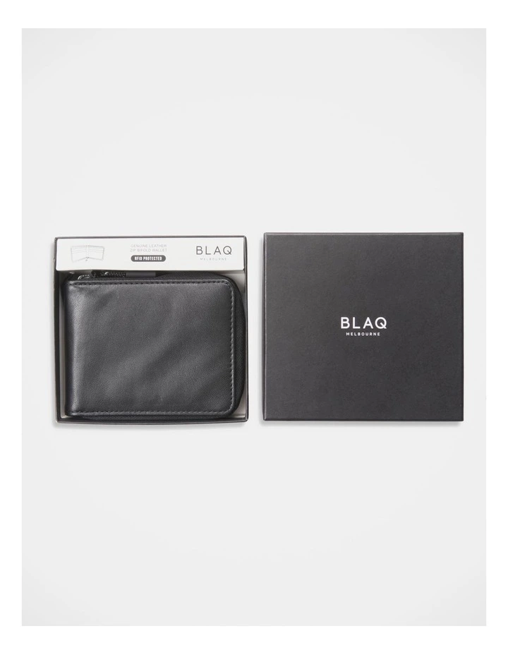 Zip Around Wallet in Black