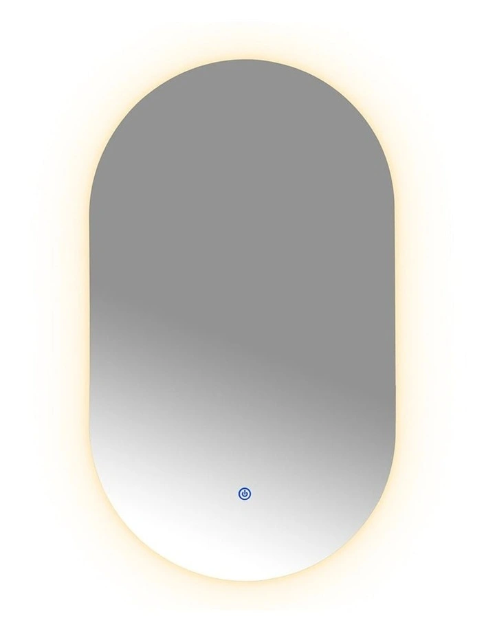 LED Wall Mirror Oval 50x90cm in Grey