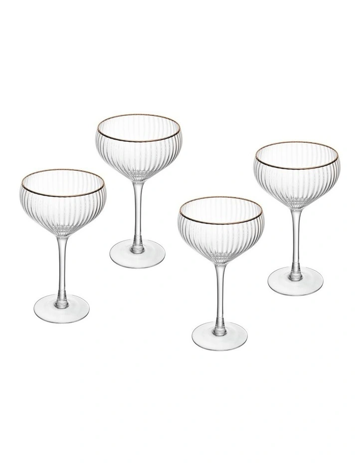 Sorrento Coupe Set 4 Piece in Clear