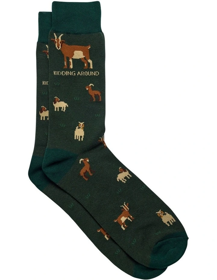 Kidding Around Fancy Socks in Green