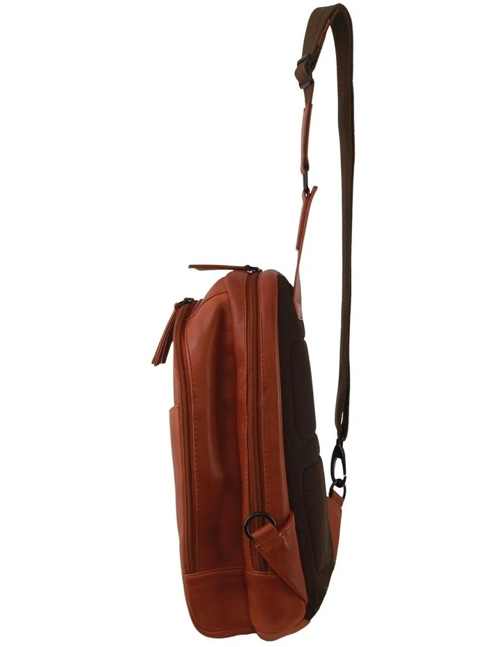 Leather Sling Bag in Cognac