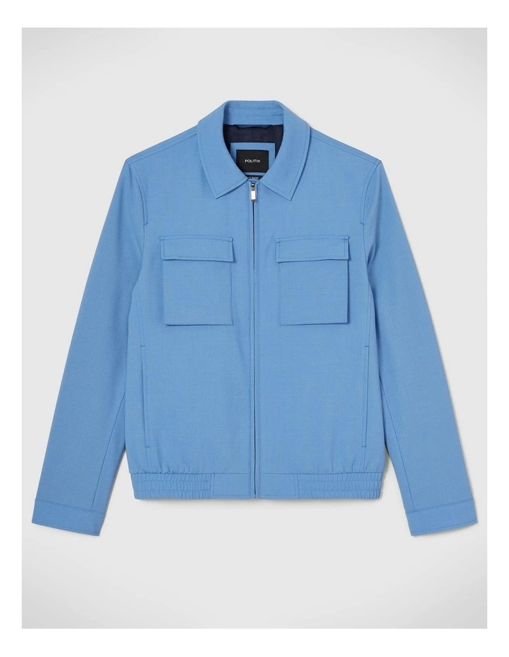 Harrington Bomber Jacket in Slate Blue