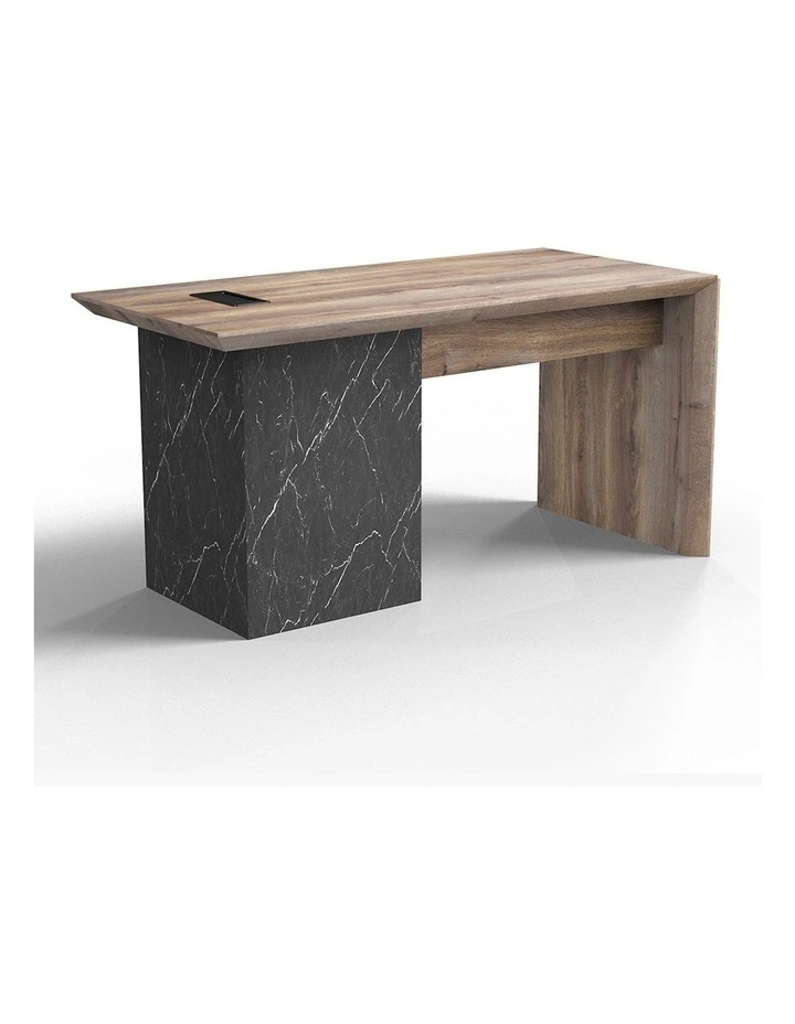 Logan Executive Reversible Desk 150cm in Warm Oak/Black