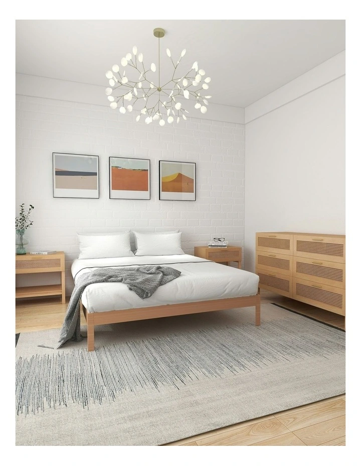 Giulia Wooden Timber Mattress Bed Base in Natural