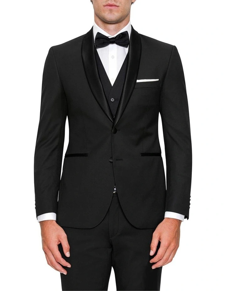 Modern Fit Andes Black Shawl Lapel Dinner Jacket FYF001