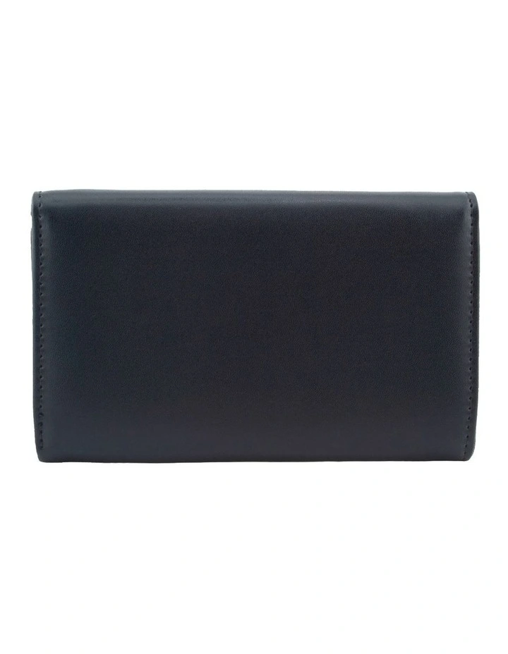 Zoe Wavy Small Wallet in Black