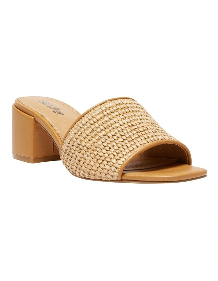 Glenda Sandals in Tan Raffia