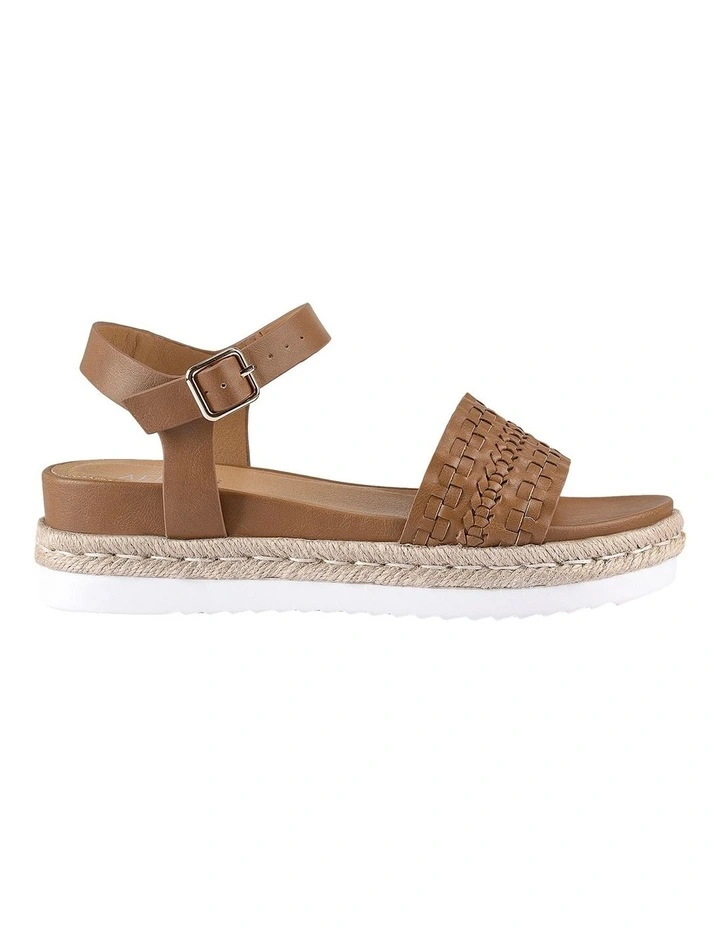 Disco Platform Sandal in Tan