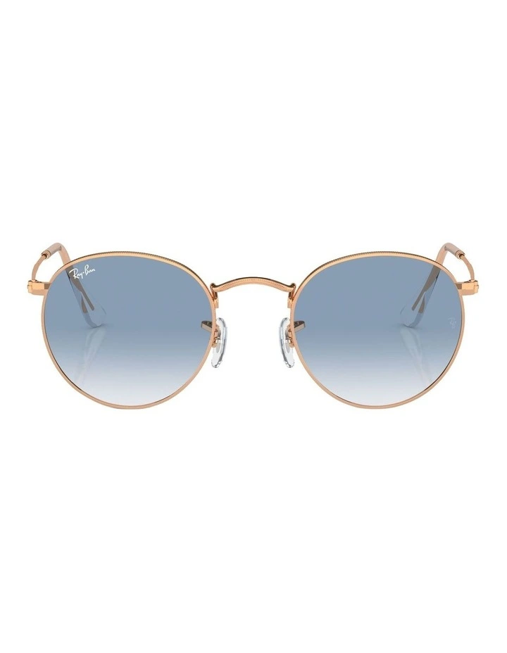 Round Metal Sunglasses in Gold
