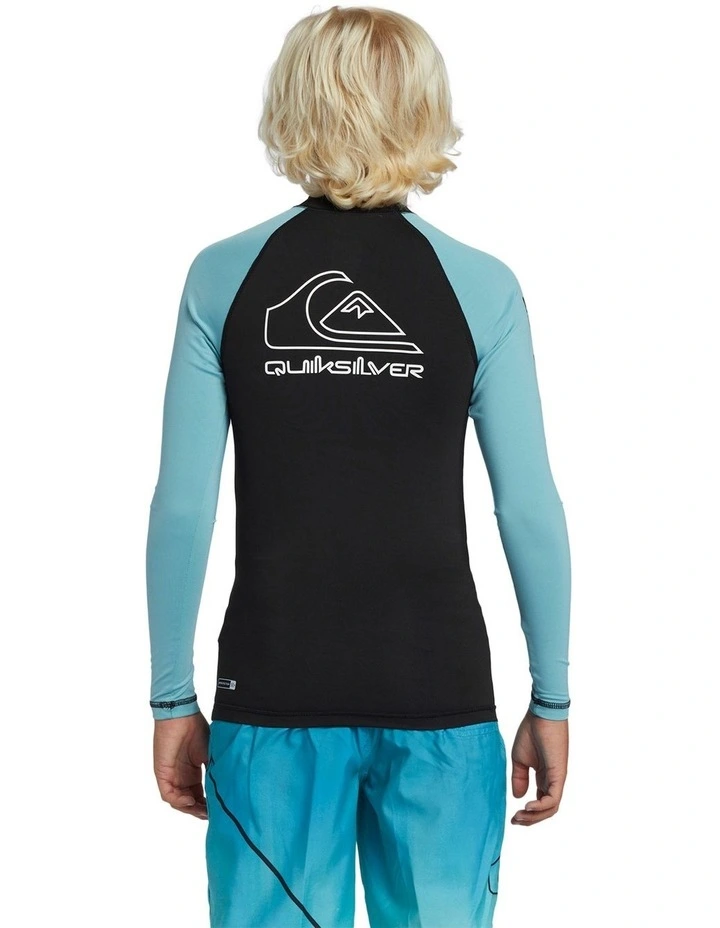 On Tour Long Sleeve Swimwear in Black/Blue