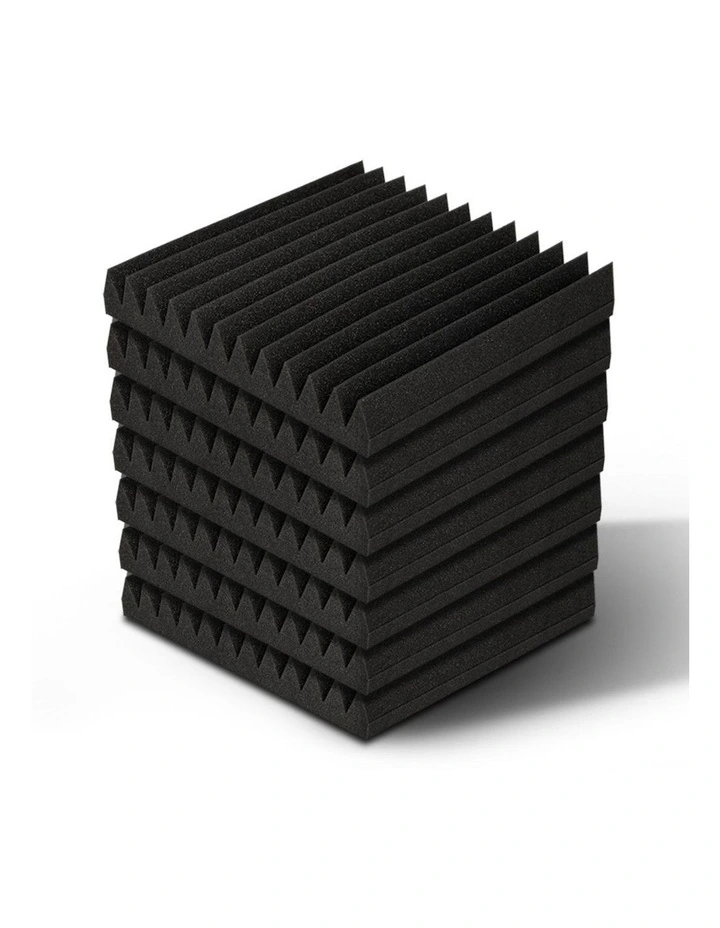 40pcs Acoustic Foam Panels Tiles Studio Sound Absorbtion Wedge in Black