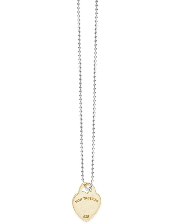 Fine Necklace With Flat Heart in Silver