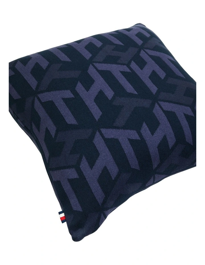 Tommy Cube Monogram Cushion in Desert Sky