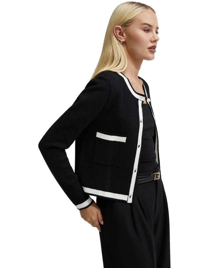 Olive Cardigan Jacket in Black