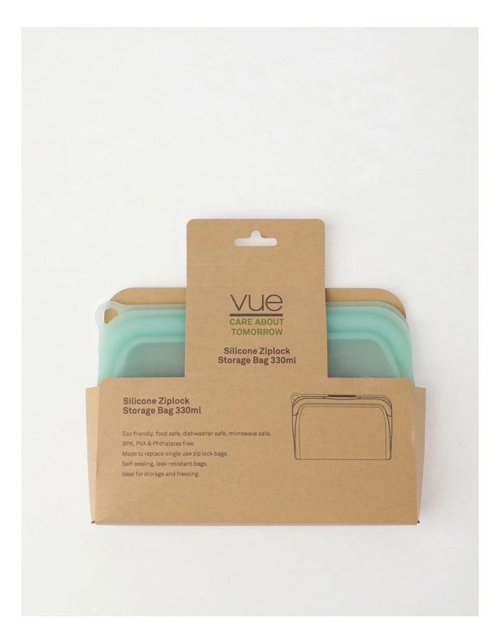 Silicone Ziplock Storage Bag 330ml in Mint