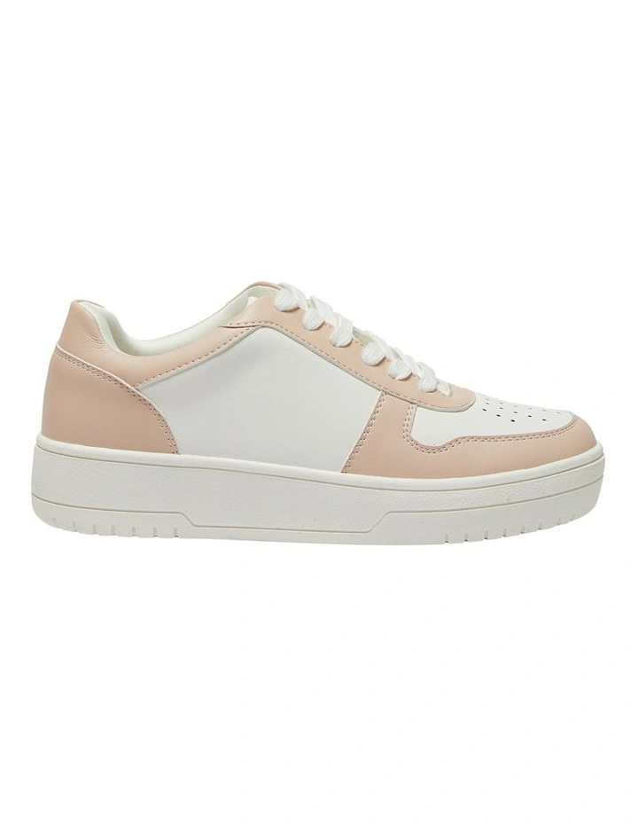 Fraser Smooth Sneakers in White/Blush