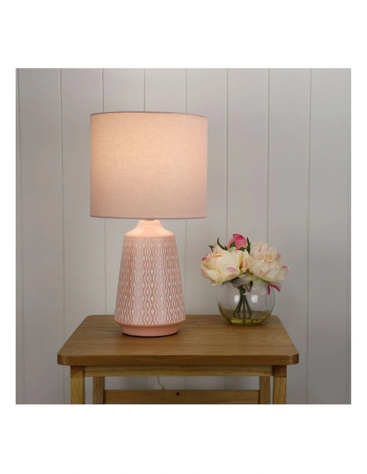 Moana Ceramic Table Lamp in Pink
