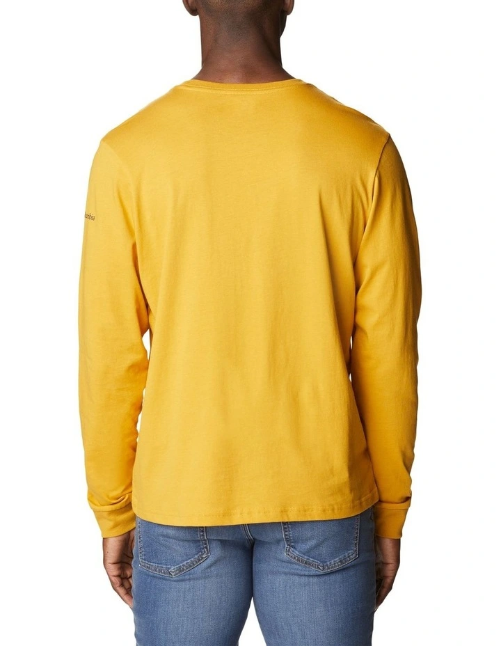 Seasonal Logo Long Sleeve Tee in Raw Honey