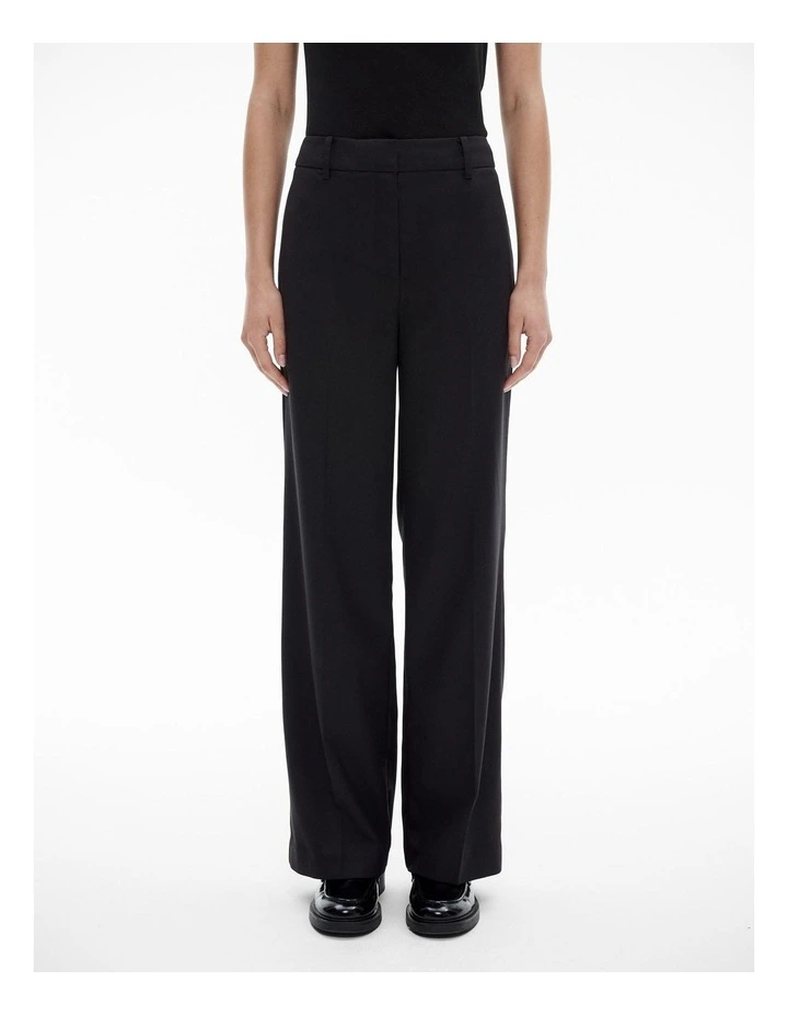 Full Length Straight Leg Trouser in Black