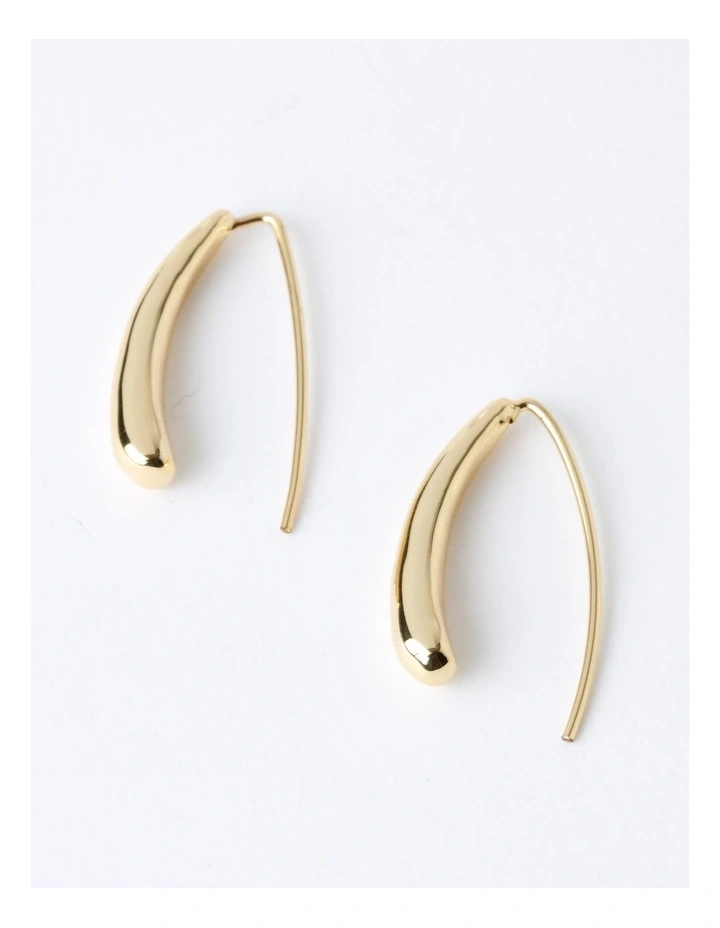 Vertical Drop Earring in Gold