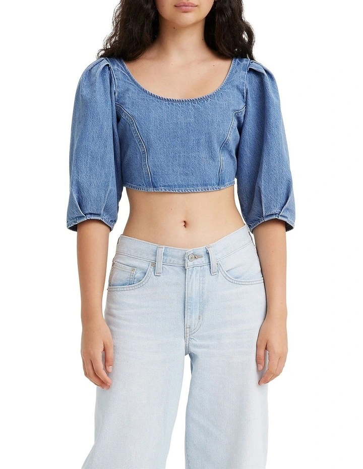 Scout Denim Blouse in Blue
