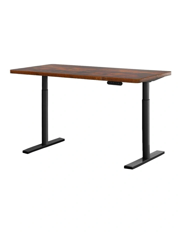 Motorised Electric Standing Desk 120cm in Rustic Brown