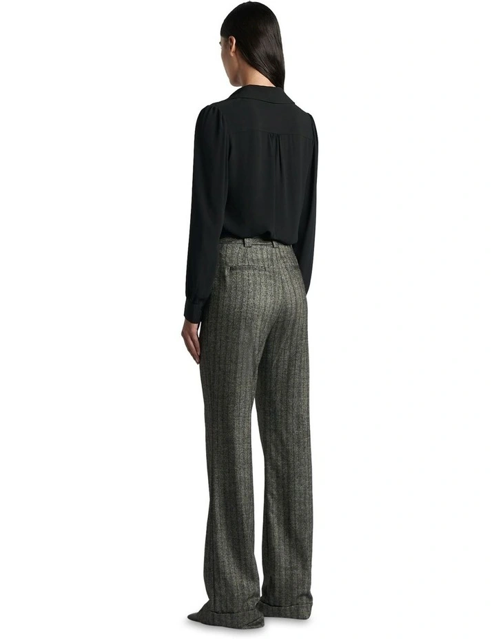 Recycled Georgette Shirt in Black